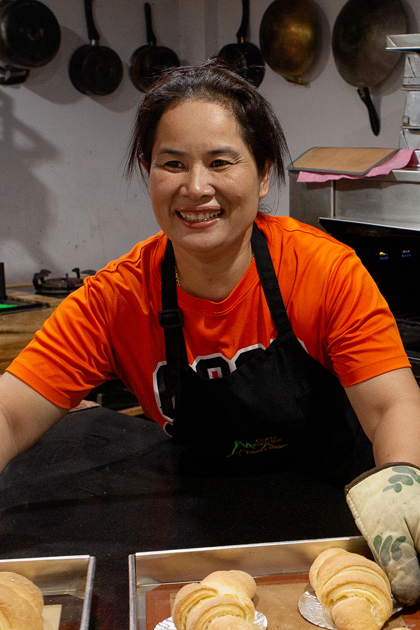 Khao Sok bakery - croissants ready for baking